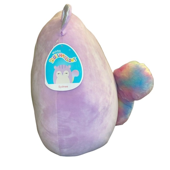 Kellytoy Sydnee The Purple Squirrel Squishmallow Pillow Stuffed Plush Toy 16in - Picture 3 of 7